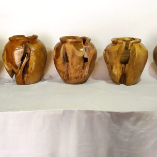 vaso em madeira rustica