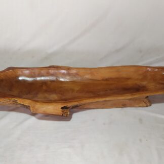 gamela rustica de tronco de madeira teka